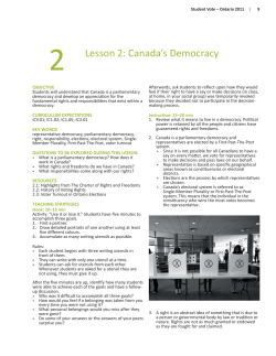 2 Lesson 2: Canada`s Democracy