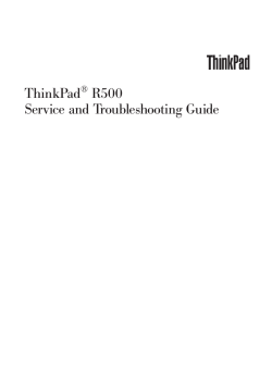 Lenovo ThinkPad R500 Users Manual