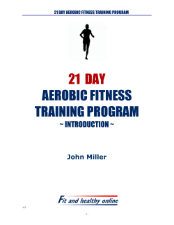 21 DAY AEROBIC FITNESS TRAINING PROGRAM