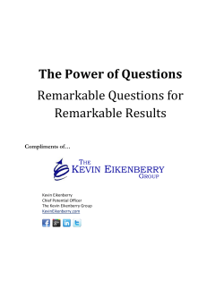 The Power of Questions Remarkable Questions for Remarkable