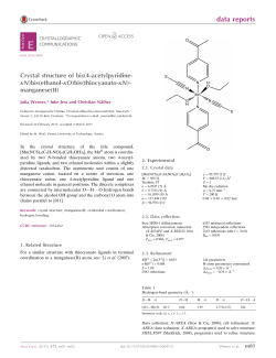 Crystal structure of bis (4-acetylpyridine-&kappa;N) bis (ethanol