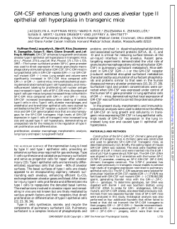 GM-CSF enhances lung growth and causes alveolar - AJP-Lung