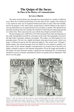 The Quipu of the Incas - Real Academia Hisp&aacute;nica de Filatelia