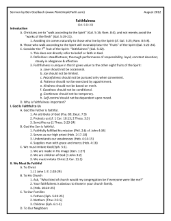 Faithfulness - Plain Simple Faith