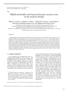 Ocean Drilling Program Scientific Results Volume 144