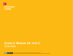 Grade 5: Module 3A: Unit 2: Overview