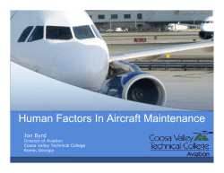 Human Factors In Aircraft Maintenance