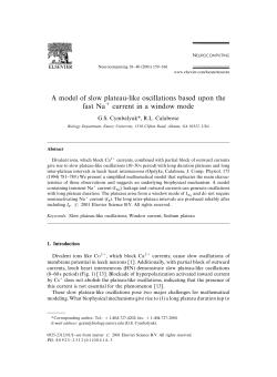 A model of slow plateau-like oscillations based