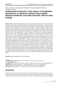 Semiparametric Estimation of the Impacts of Longitudinal