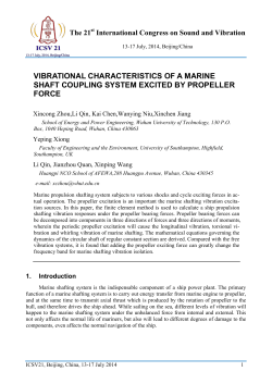 Research on the vibration characteristics of a marine shafting