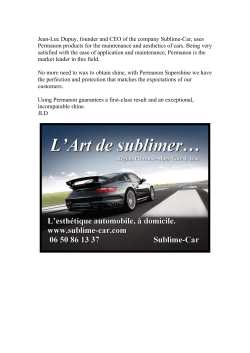 Jean-Luc Dupuy, founder and CEO of the comapy Sublime