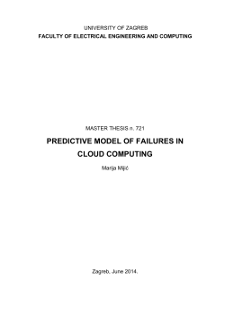 predictive model of failures in cloud computing