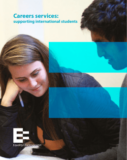 careers services meeting the needs of international students
