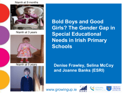 Bold Boys and Good Girls? The Gender Gap in Special Educational