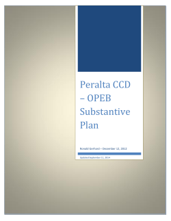 OPEB Substantive Plan