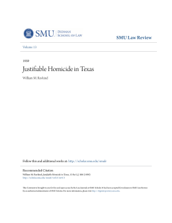 Justifiable Homicide in Texas