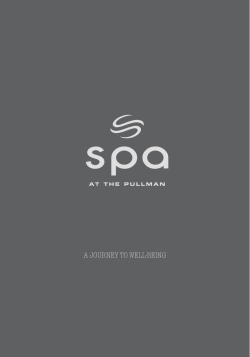 Spa at the Pullman Treatment Menu