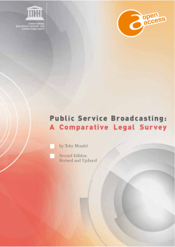Public service broadcasting: a comparative legal survey