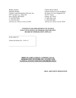 CLINIC Amicus Brief on Family as a Particular Social Group