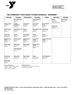 csd community ymca group fitness schedule