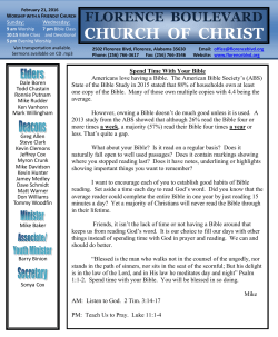 Bulletin - Florence Blvd. Church of Christ