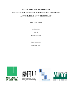 HealthConnect in Our Community: What Do Health