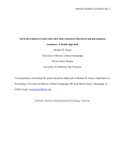 Sartorial symbols of social class elicit class