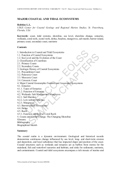 Major Coastal and Tidal Ecosystems