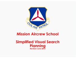Mission Aircrew School Simplified Visual Search Planning