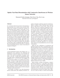 Splash: Fast Data Dissemination with Constructive Interference in