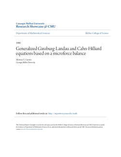 Generalized Ginzburg-Landau and Cahn