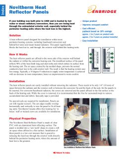 Novitherm Heat Reflector Panels