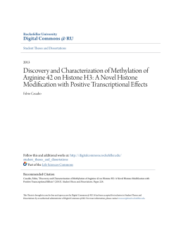Discovery and Characterization of Methylation of Arginine 42 on