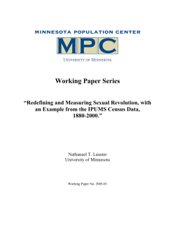 Redefining and Measuring Sexual Revolution, with an Example from