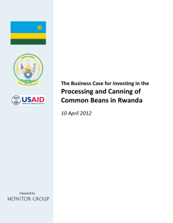 Processing and Canning of Common Beans in Rwanda