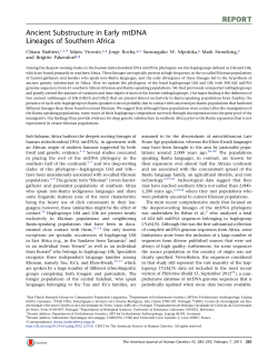 Am J Hum Genetics - Max-Planck-Institut f&uuml;r Menschheitsgeschichte