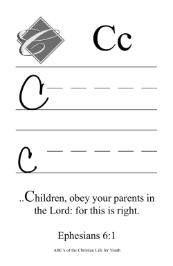Children obey your parents - Faith Bible Baptist Church