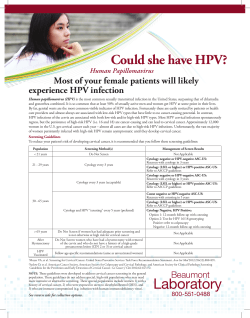 Could She Have HPV? - Beaumont Laboratory