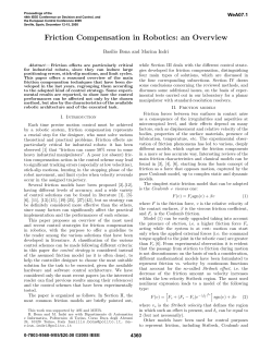 Friction Compensation in Robotics: An Overview