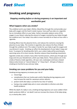 Smoking and pregnancy