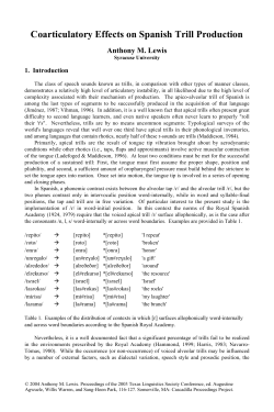 Coarticulatory Effects on Spanish Trill Production