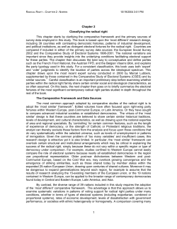 1 Chapter 2 Classifying the radical right This chapter starts by