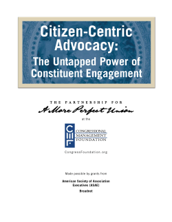 Citizen-Centric Advocacy - Congressional Management Foundation
