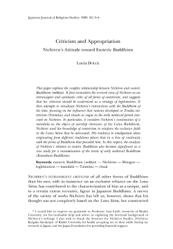 Criticism and Appropriation - Nanzan Institute for Religion and Culture