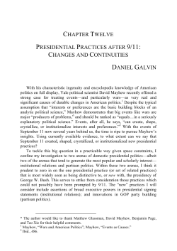 chapter twelve presidential practices after 9/11
