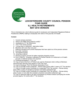 Ill Health Retirement Guide PDF, 296kbOpens new window