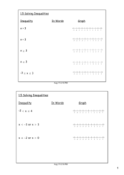 3 x &le; -2 or x > 0 - Perry Local Schools