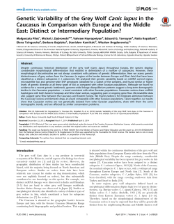 Genetic Variability of the Grey Wolf Canis lupus in the Caucasus in