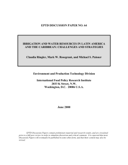 Irrigation and Water Resources in Latin America