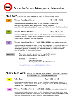 School Bus Service Return Journey Information ______.